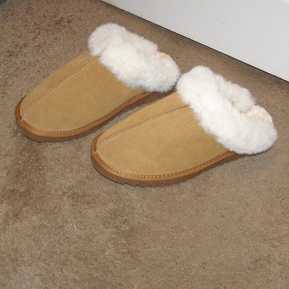 NIB size 9 Flexus Tan suede slippers by Sprig Step MADE IN ITALY - Picture 11 of 15